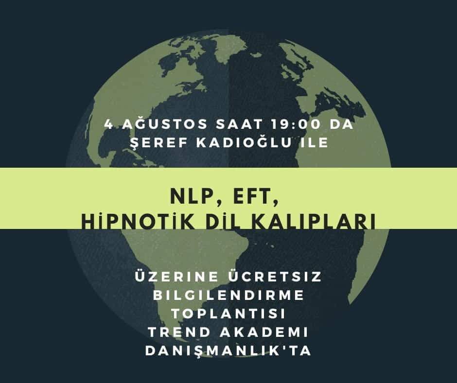  06/07  Şeref Kadıoğlu ile NLP, EFT, Hipnotik Dil Kalıpları Eğitimi